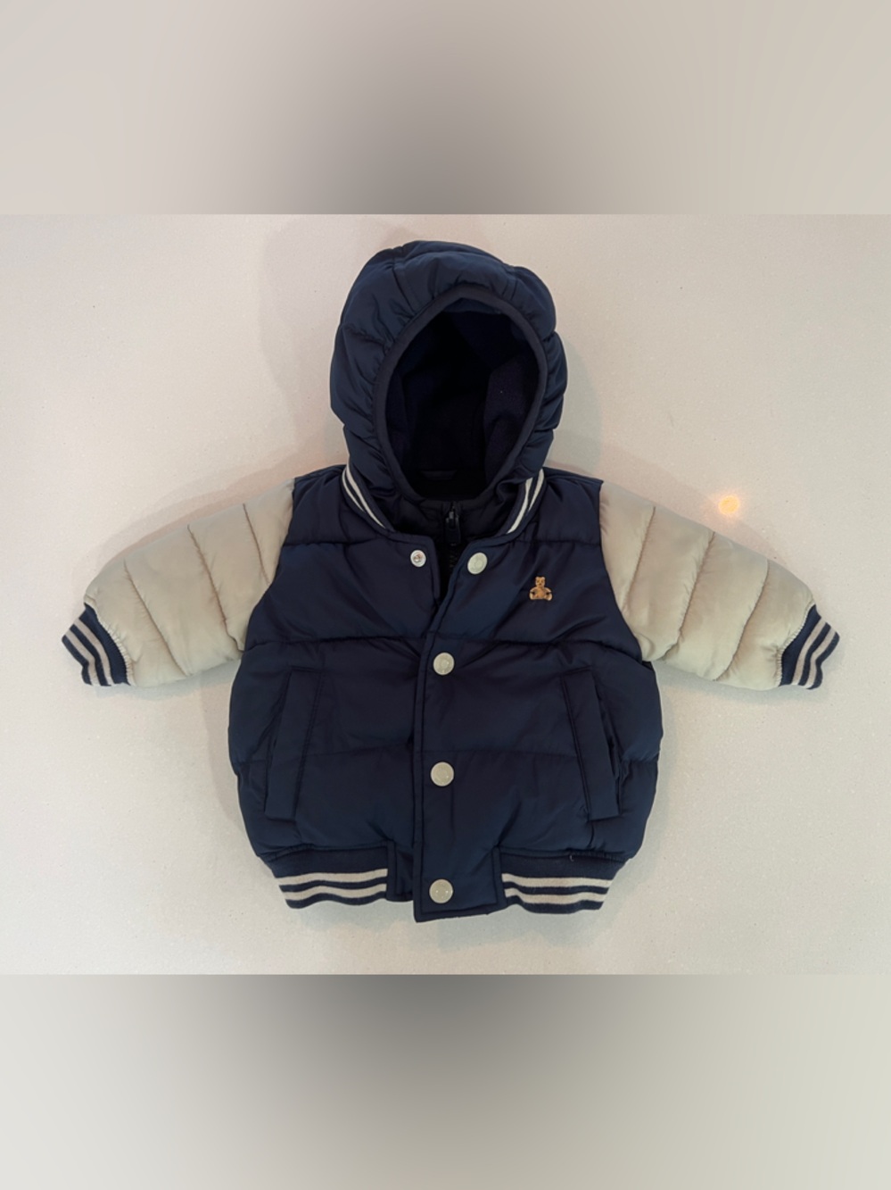 Baby GAP Puffer Fleece Baby Jacket in Blue Galaxy (Size 3-6 months)
